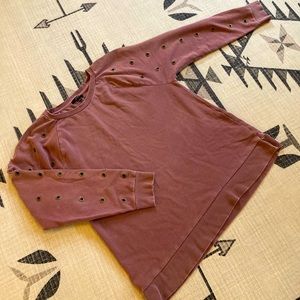 JOE'S JEANS Izzy Grommet Accent Sweatshirt, L